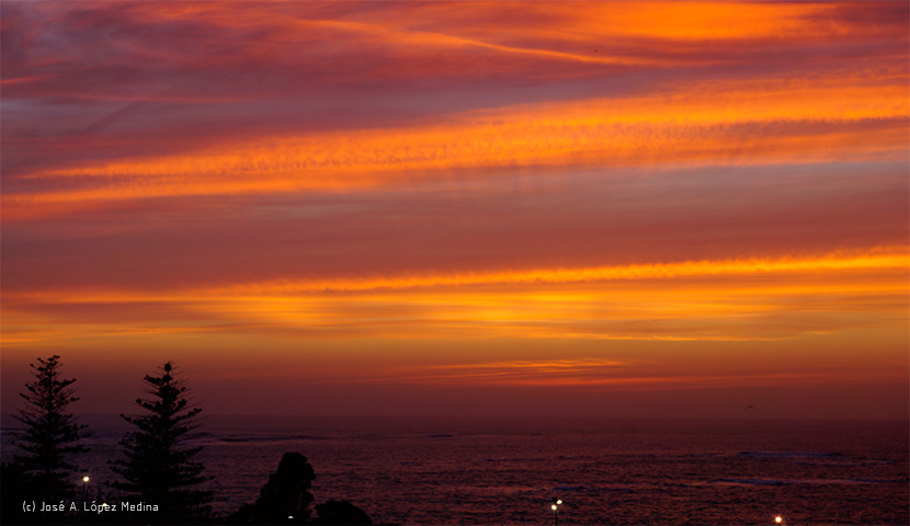 Atardecer espectacular en Cádiz